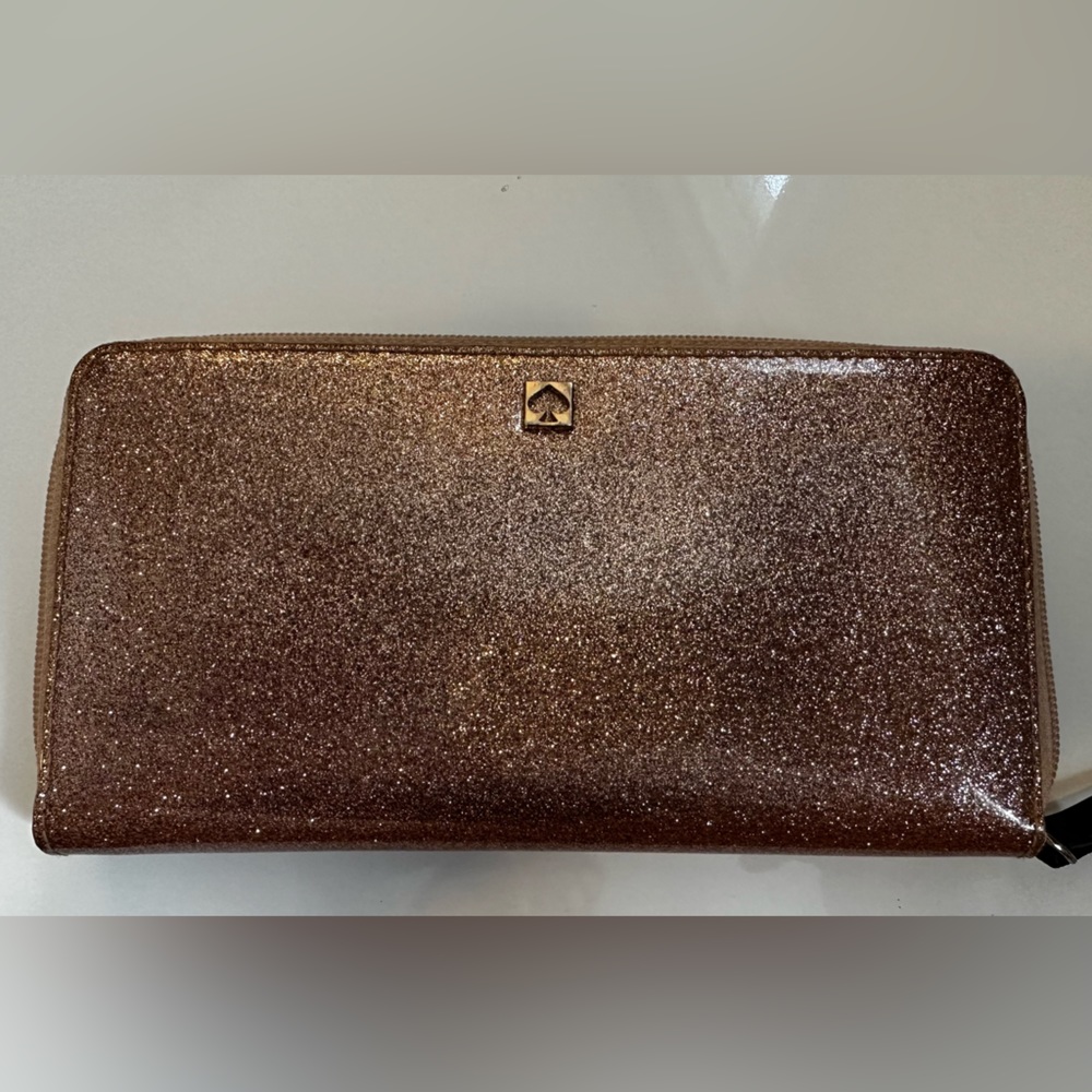 Kate Spade Large wallet. Sparkly pink